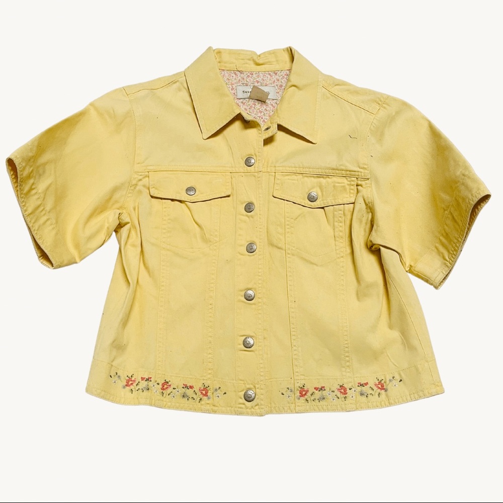 Susan Bristol Yellow Medium Jean Jacket
